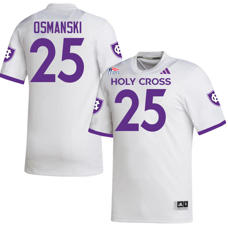 Holy Cross Crusaders #25 Bill Osmanski College Football Jerseys,Uniforms-White